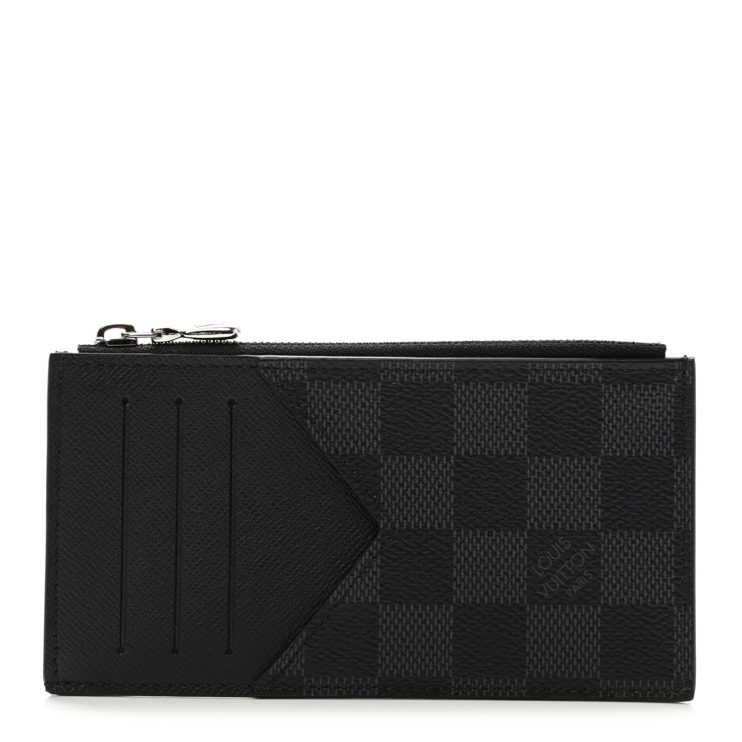 Louis Vuitton Damier Graphite Taiga Coin Card Holder 1 of 7