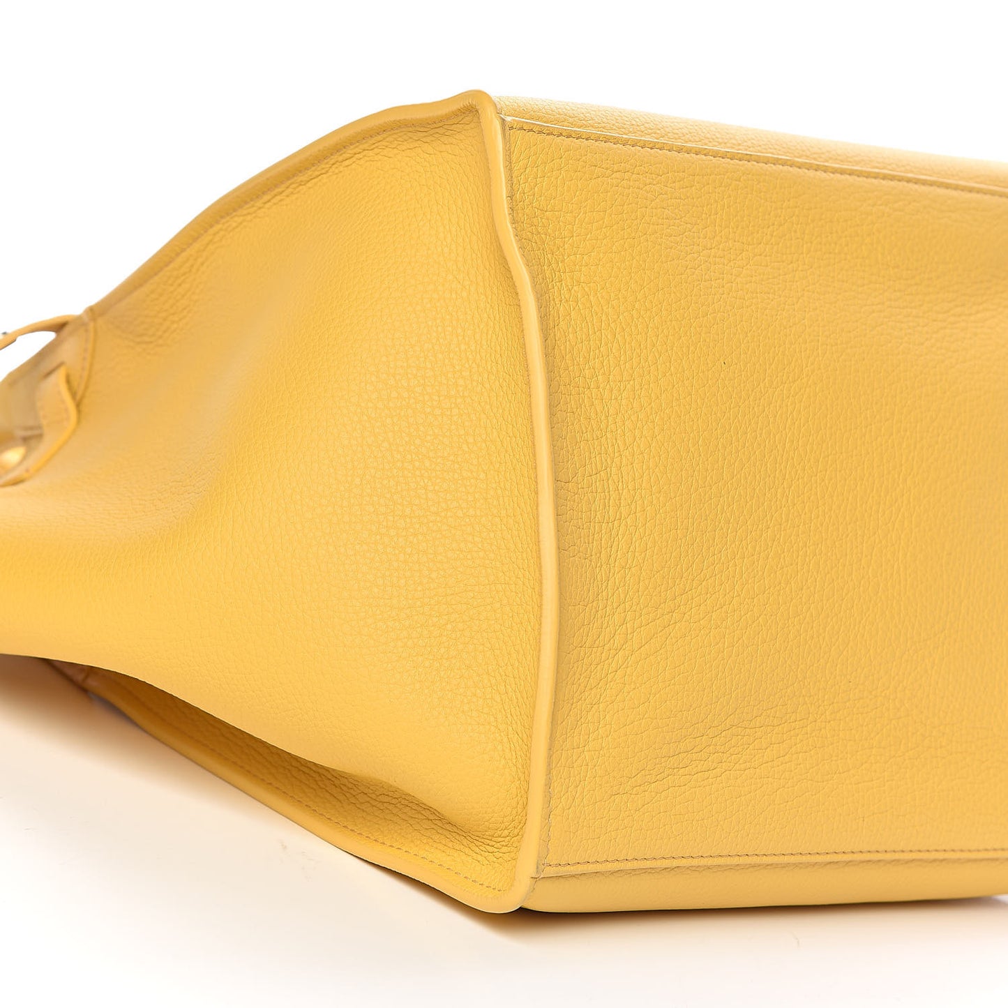 Supple Grained Calfskin Small Long Strap Big Bag Sunflower