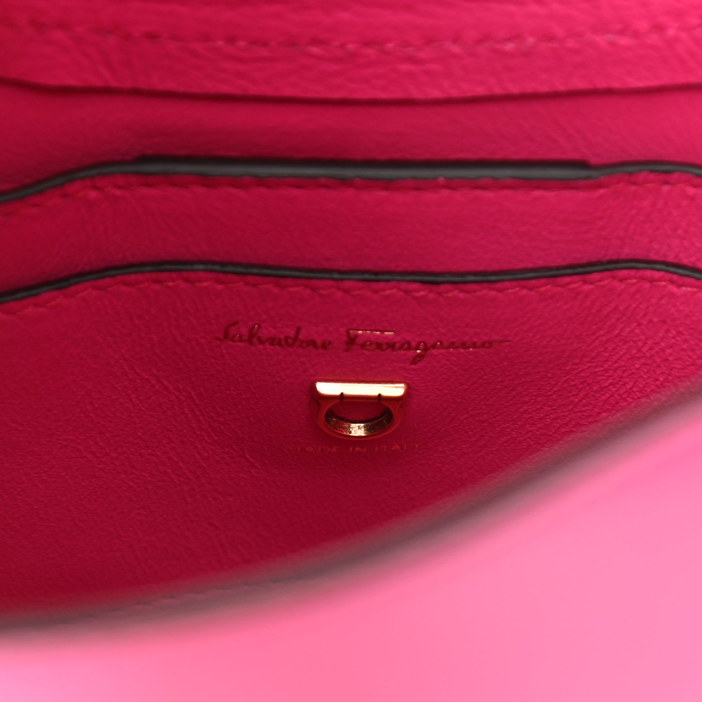 Calfskin Small Trifolio Bucket Shoulder Bag Hot Pink