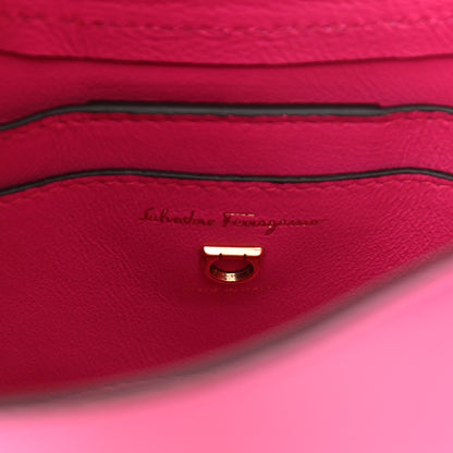 Salvatore Ferragamo Calfskin Small Trifolio Bucket Shoulder Bag Hot Pink 6 of 12
