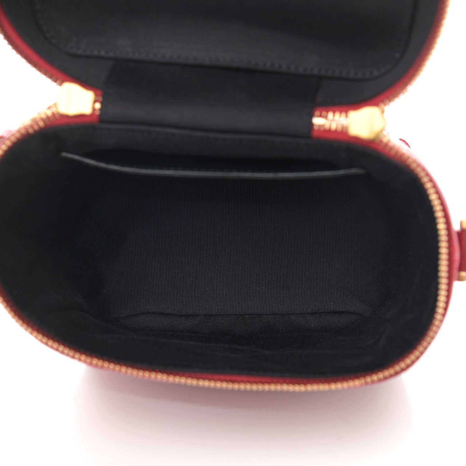 Saint Laurent Grain de Poudre Quilted 80's Vanity Bag Red 5 of 12