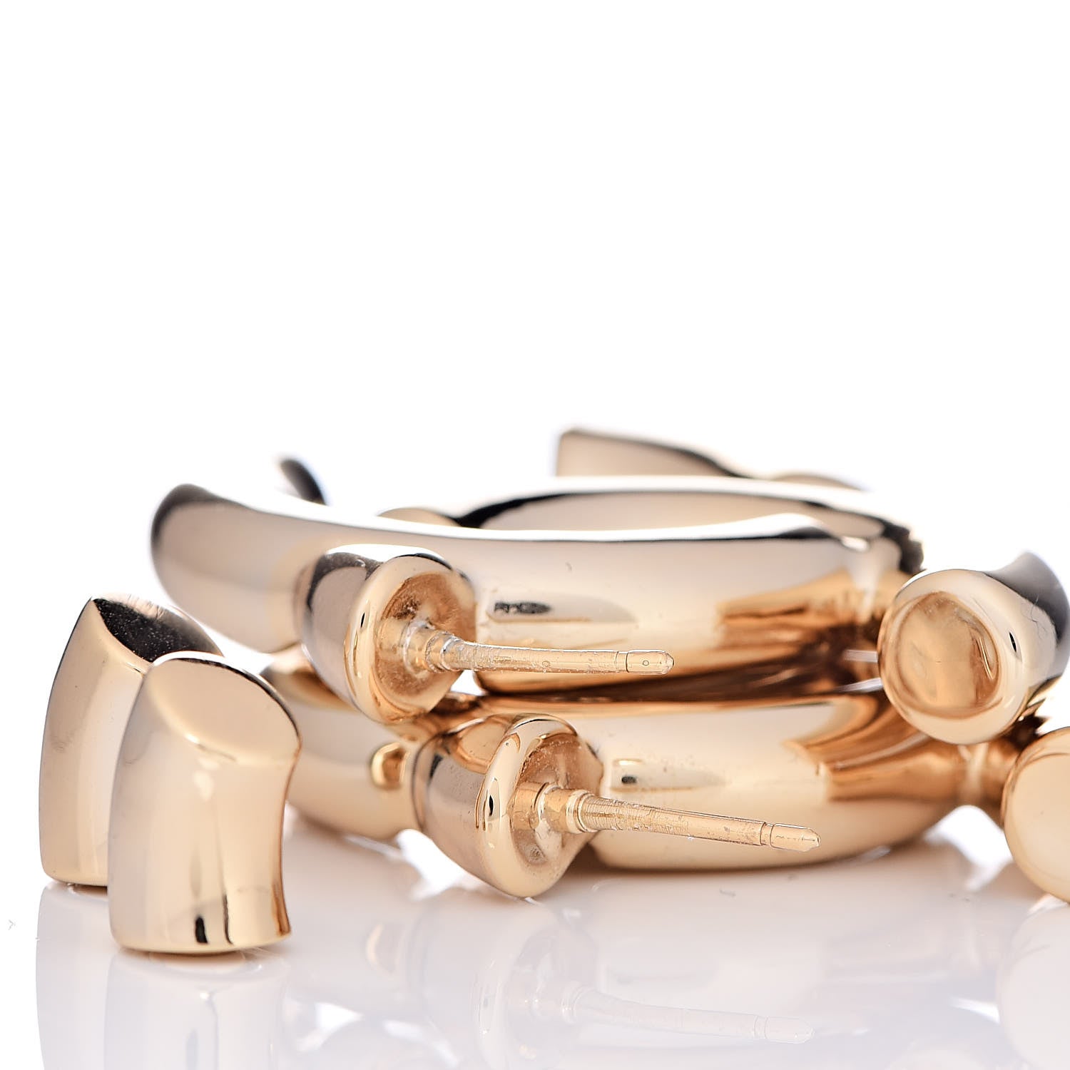 Chanel Metal CC Earrings Gold 3 of 4