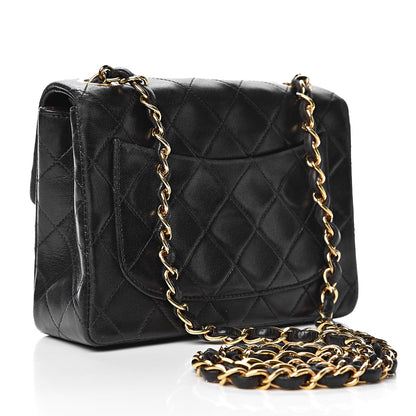 Chanel Lambskin Quilted Mini Square Flap Bag Black 3 of 13