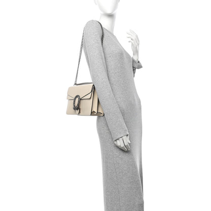 Gucci Textured Calfskin Crystal Small Dionysus Shoulder Bag Mystic White 3 of 29