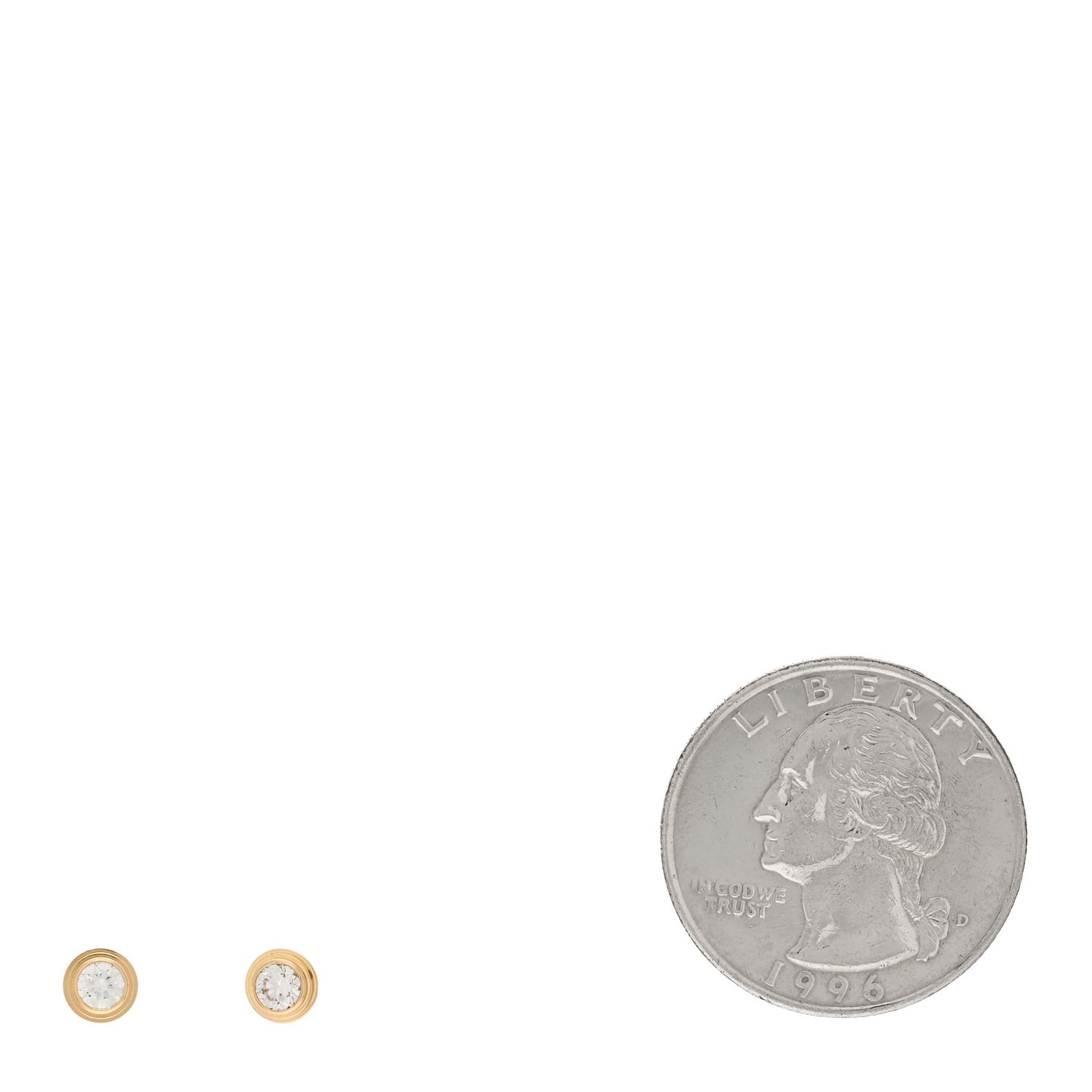 18K Yellow Gold Diamond MM D'Amour Earrings