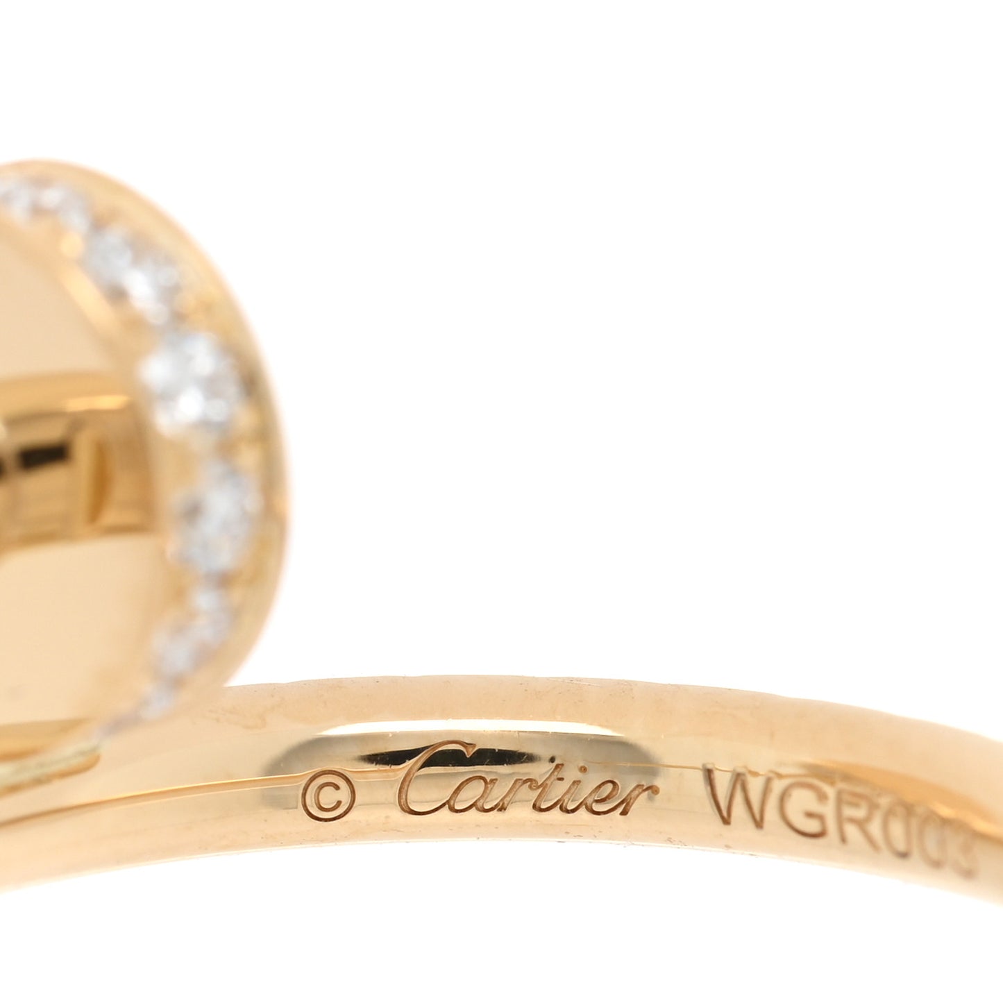 18K Yellow Gold Diamond Juste Un Clou Pave Hoop Earrings