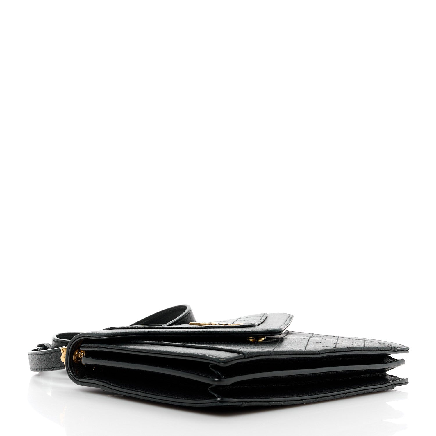 Saint Laurent Lambskin Quilted Mini Gaby Satchel Black 4 of 13