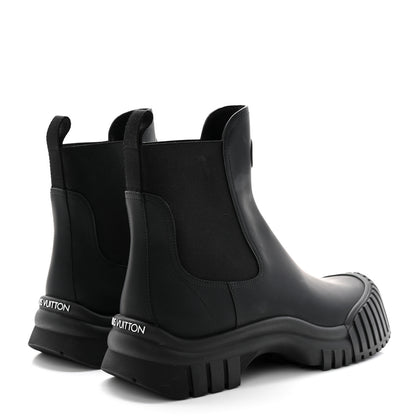 Louis Vuitton Calfskin Ruby Flat Ankle Boots 41 Black 4 of 14