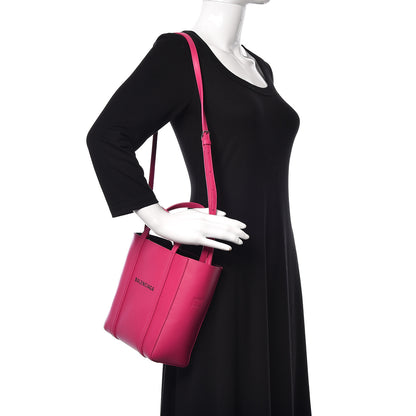 Balenciaga Calfskin XXS Everyday Tote Rose Magenta Black 2 of 9