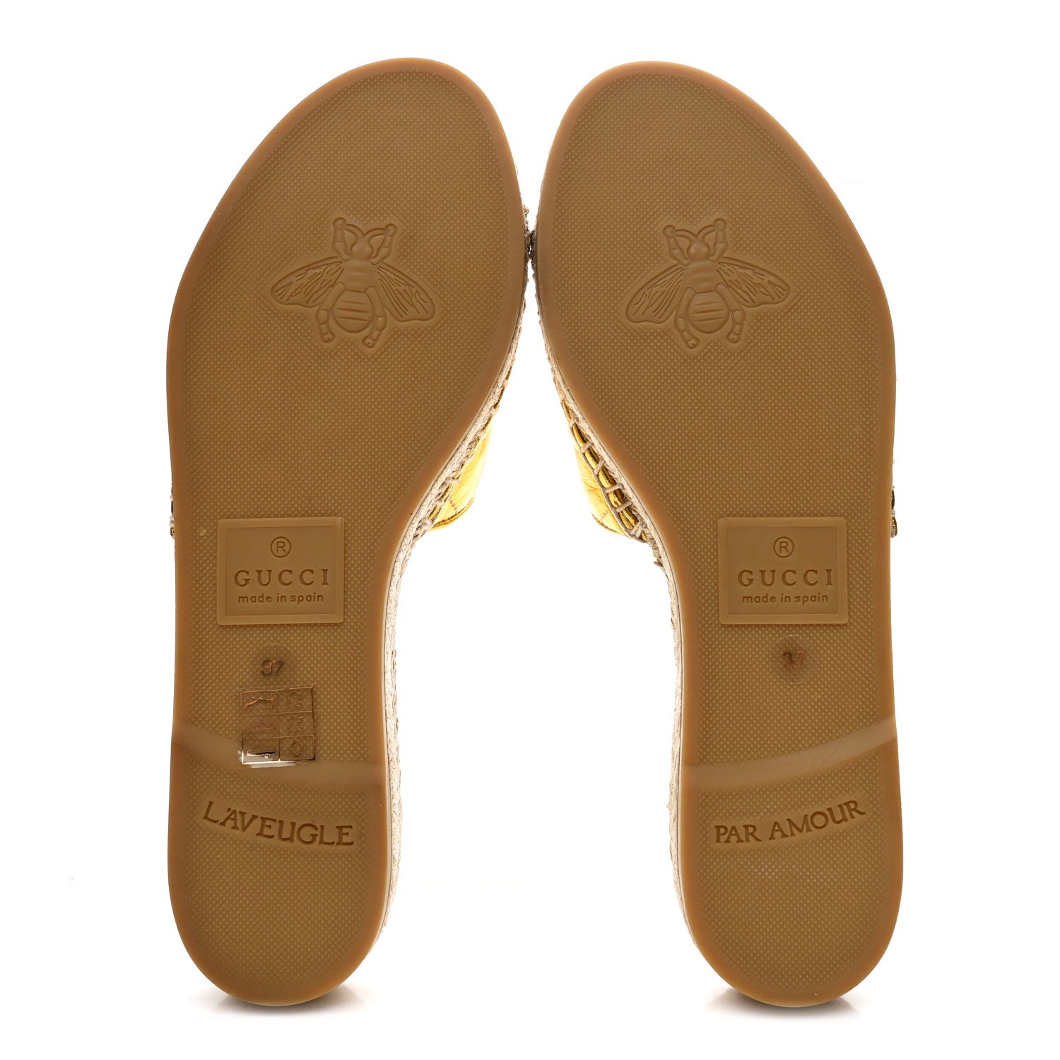 Gucci Metallic Nappa Matelasse GG Marmont Espadrille Slide Sandals
