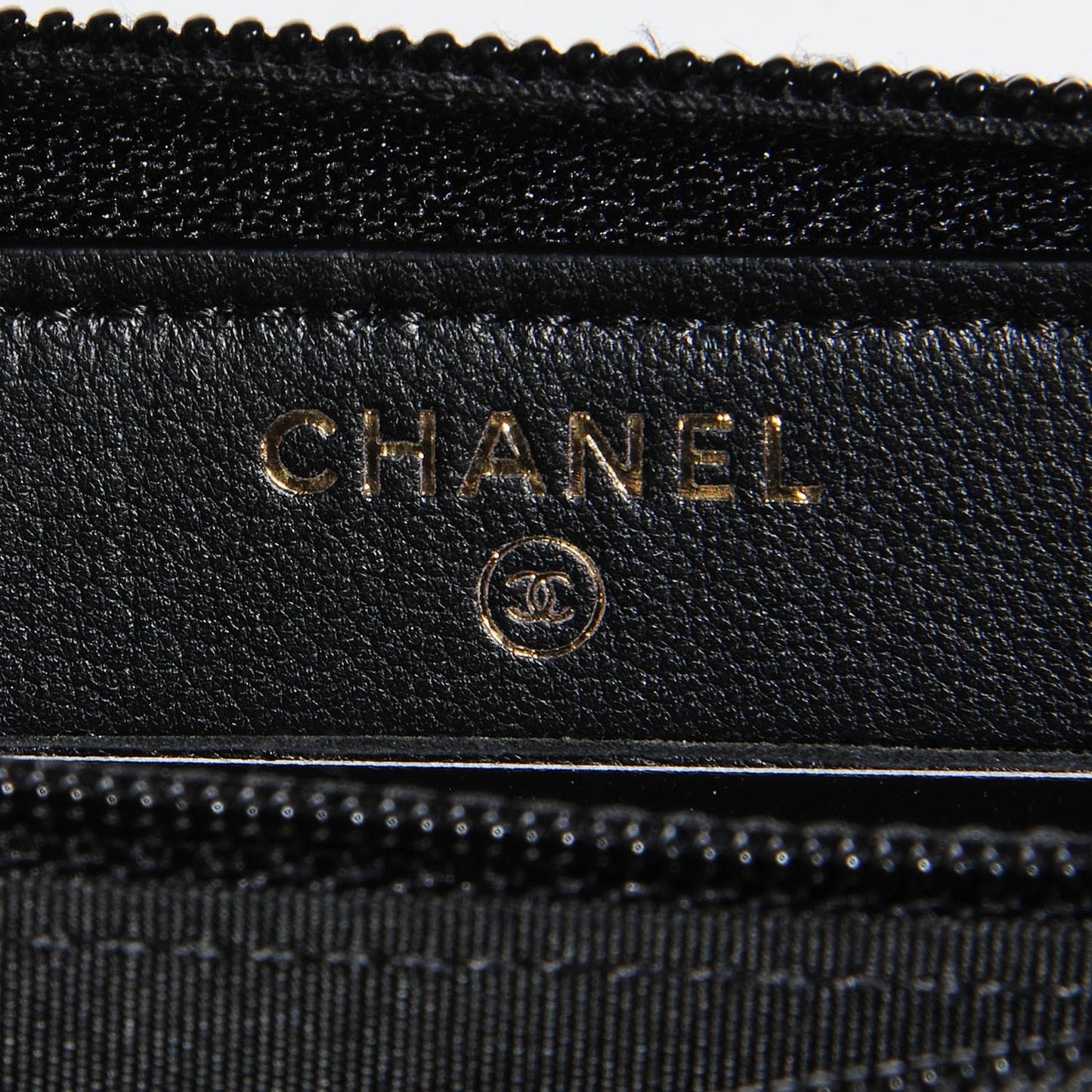 Lambskin Quilted Small Boy Zip Around Wallet Black