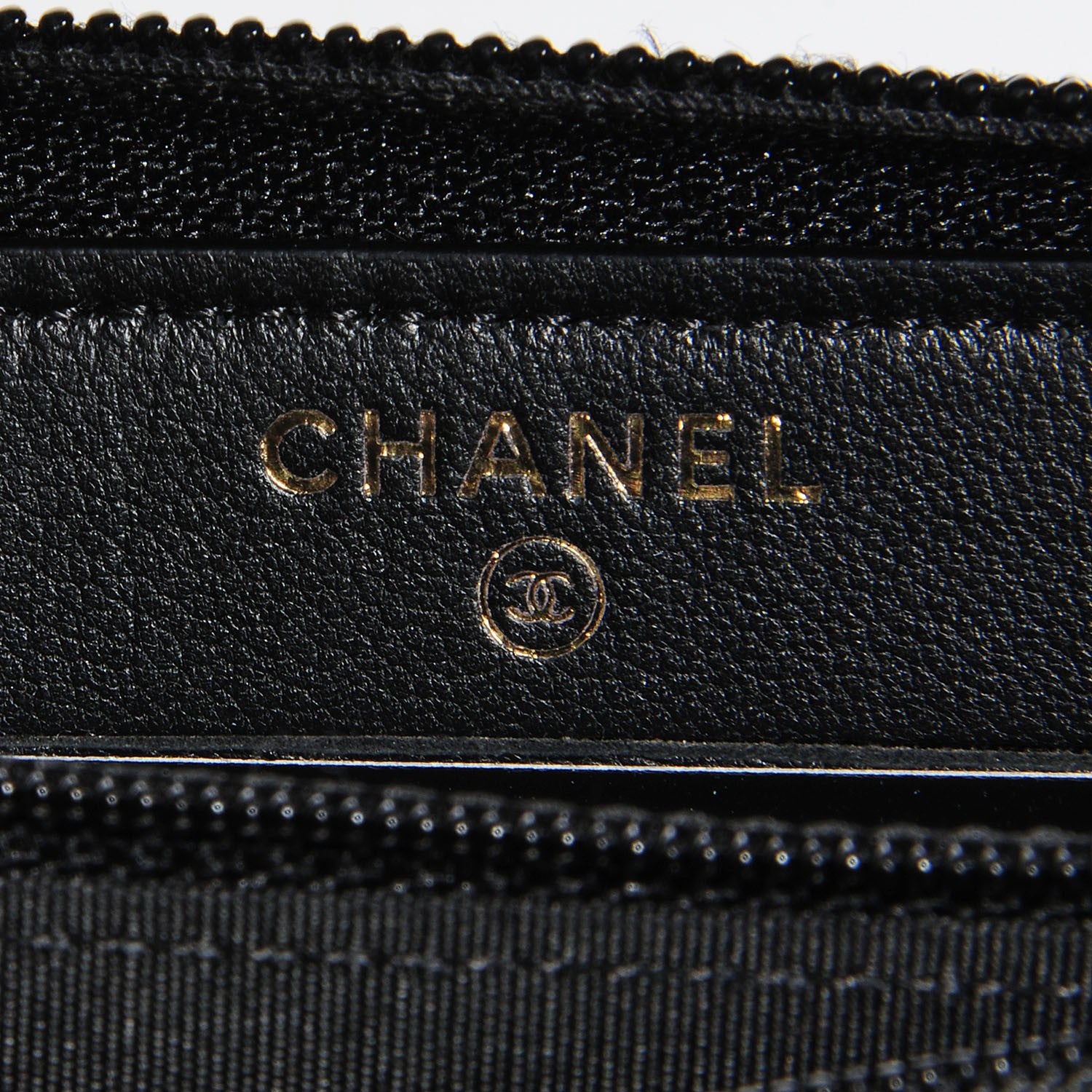 Chanel Lambskin Quilted Small Boy Zip Around Wallet Black 6 of 9