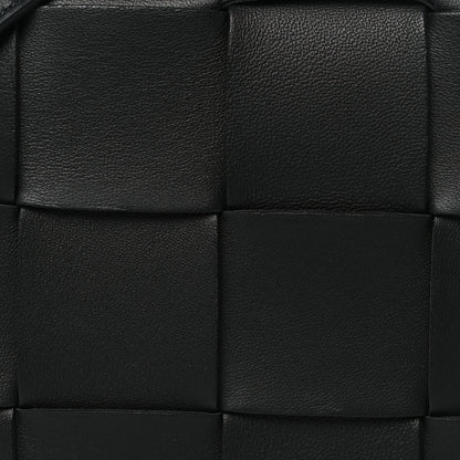 Bottega Veneta Lambskin Maxi Intrecciato Cassette Crossbody Bag Black 8 of 10