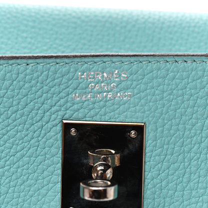 Hermes Togo Kelly Retourne 35 Bleu Atoll 5 of 15