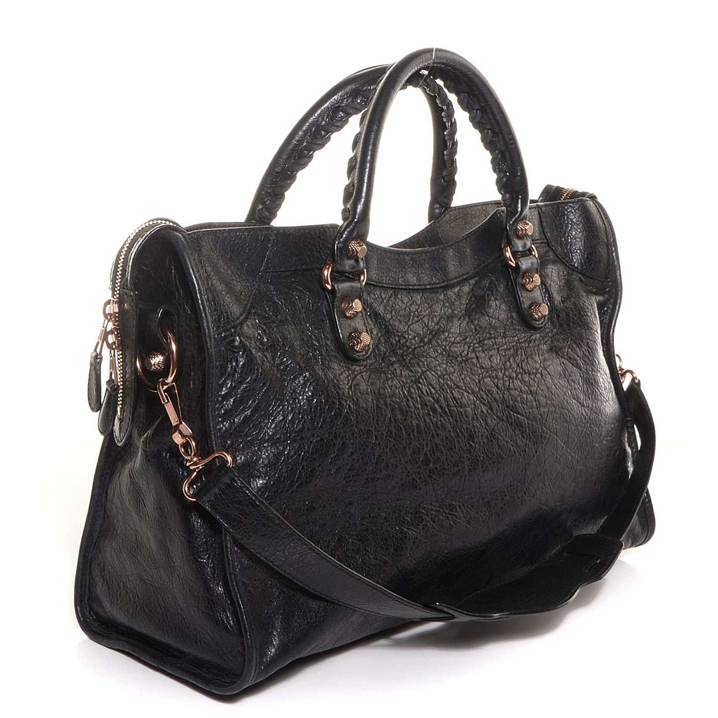 Agneau Giant 12 Rose Gold Hardware City Black