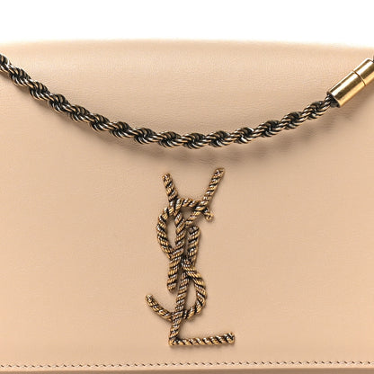 Saint Laurent Smooth Calfskin Medium Braided Monogram Kate Satchel Nude Powder 8 of 10