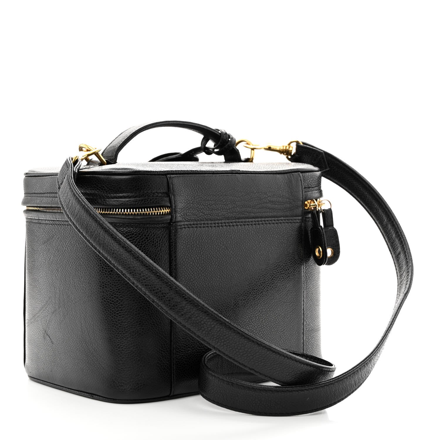 Chanel Caviar CC Vanity Train Case Black 3 of 12