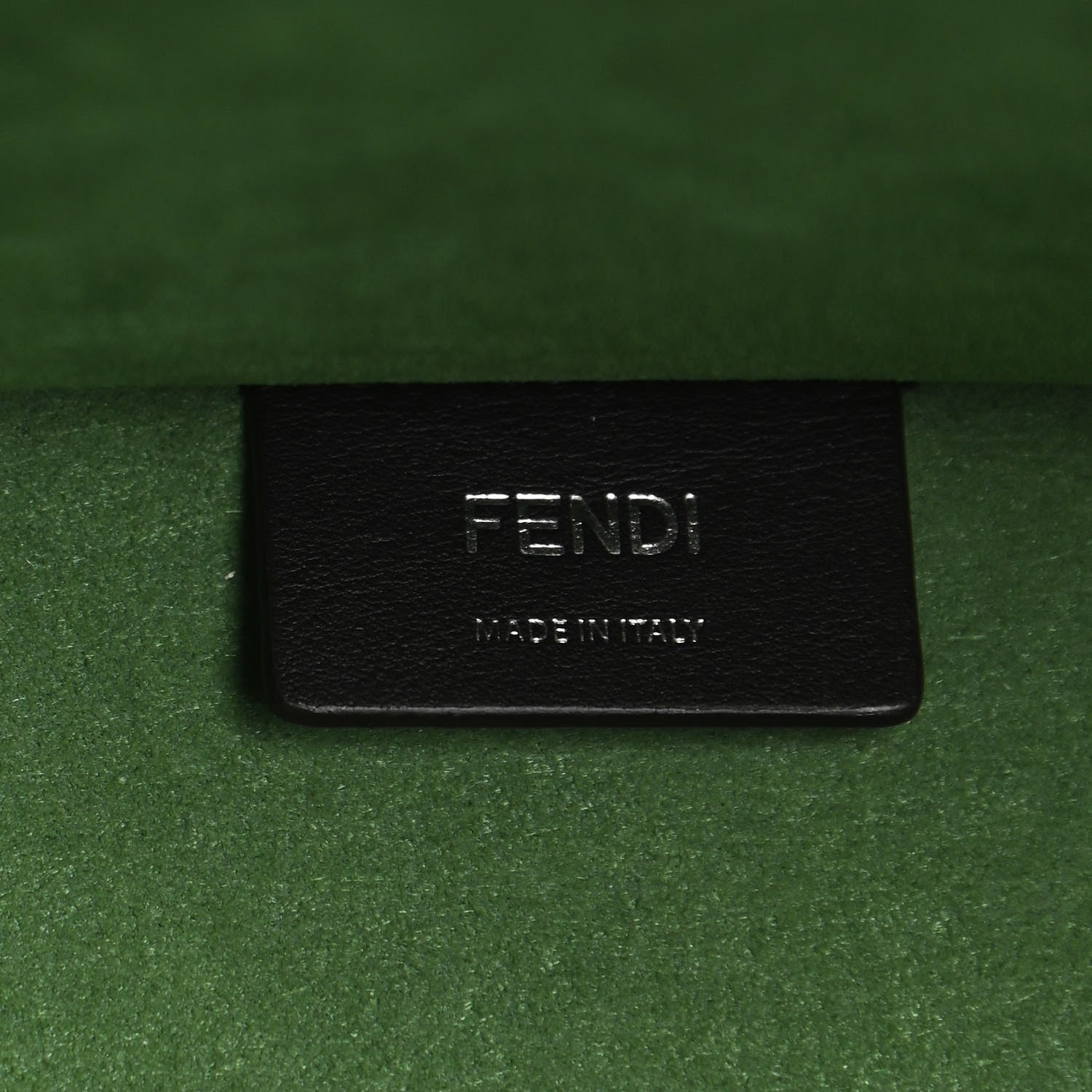 Fendi Vitello Cher Plexiglass Logo Debossed Medium Fendi Sunshine Shopper Tote Verde Islanda 7 of 10