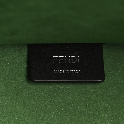 Fendi Vitello Cher Plexiglass Logo Debossed Medium Fendi Sunshine Shopper Tote Verde Islanda 7 of 10