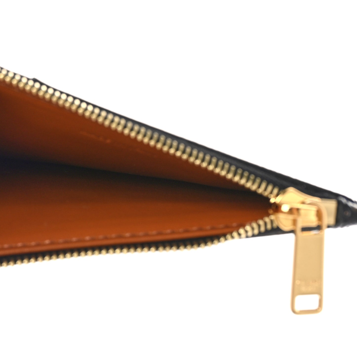 Triomphe Canvas Zipped Card Holder Tan