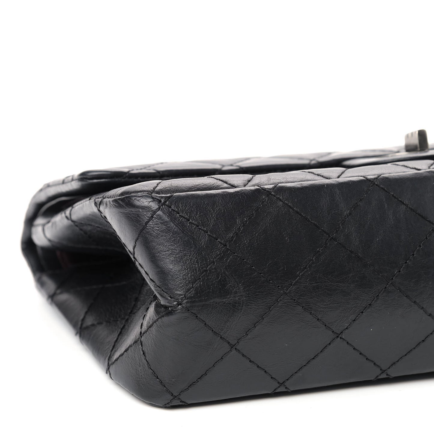 Aged Calfskin Quilted 2.55 Reissue 226 Flap Black