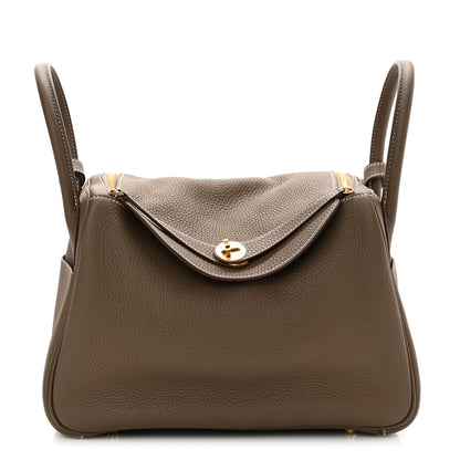 Hermes Taurillon Clemence Lindy 30 Etoupe 1 of 9