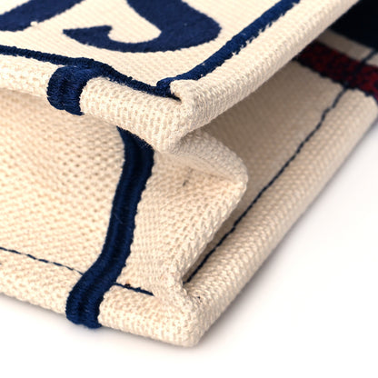 Christian Dior Canvas Embroidered I Love Paris Vertical Book Tote White 10 of 10