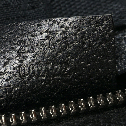 Gucci Denim Monogram Double Pocket Belt Bag Black 9 of 12