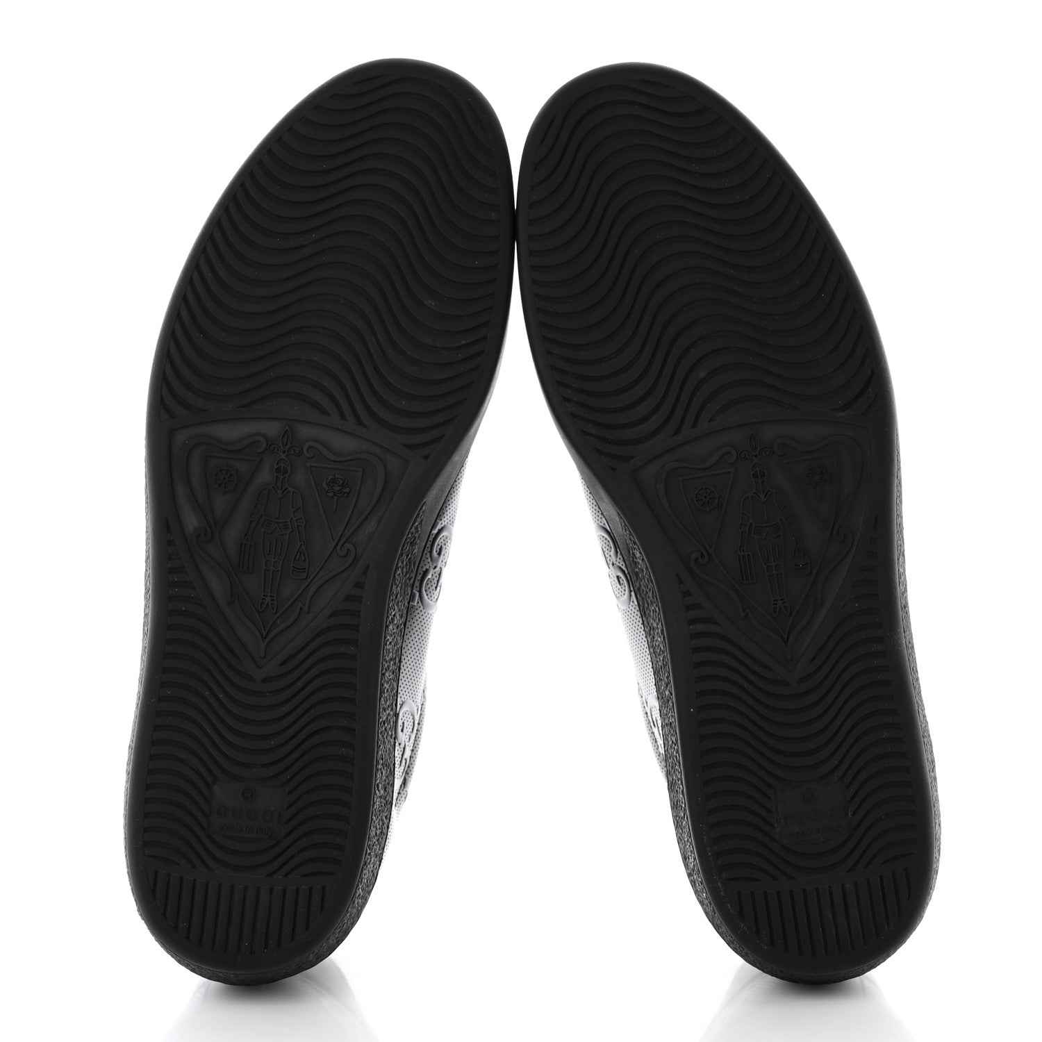 Gucci Calfskin GG Tennis Embossed Mens Ace Sneakers 10 Black 6 of 22