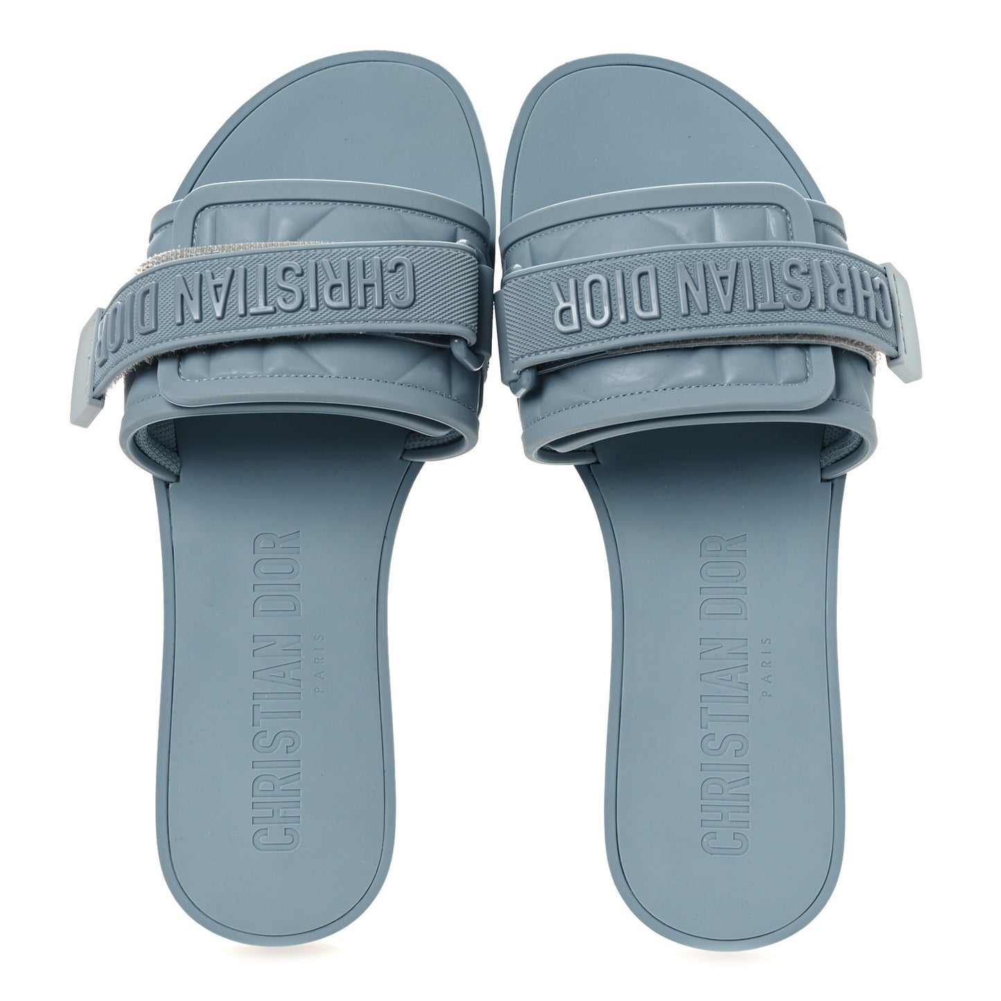 Rubber Macrocannage Dio(r)evolution Slide Sandals 36 Bracing Blue