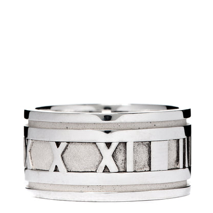 Tiffany Sterling Silver 12mm Atlas Band Ring 60 9 1 of 4