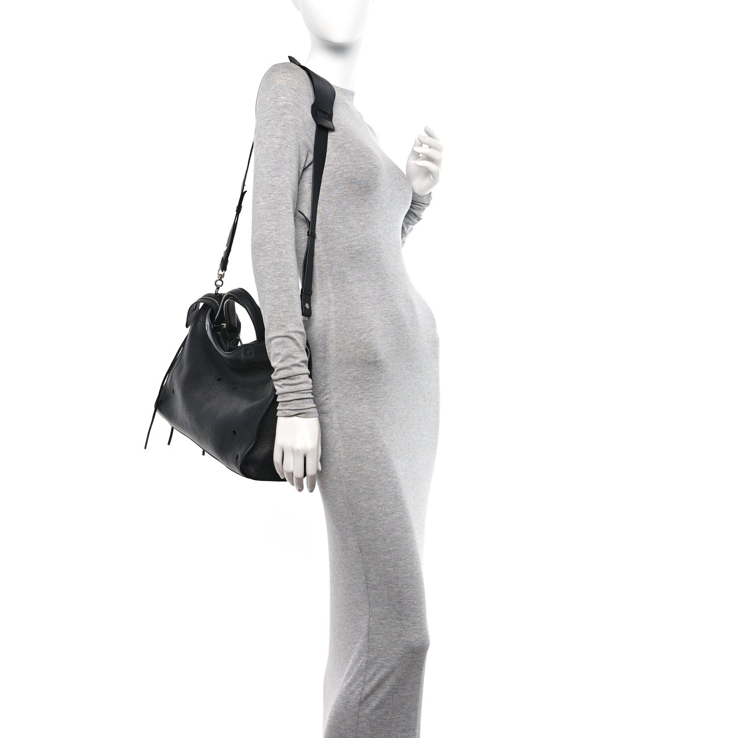 Balenciaga Veau Soyeux Perforated Blackout Hardware City Black 2 of 11