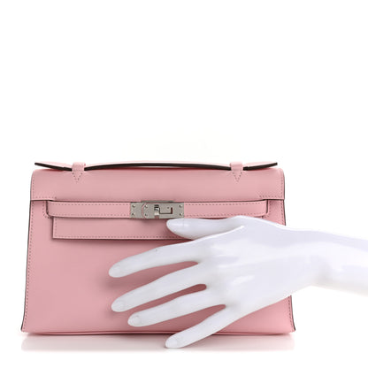Hermes Swift Kelly Pochette Clutch Rose Sakura 2 of 11