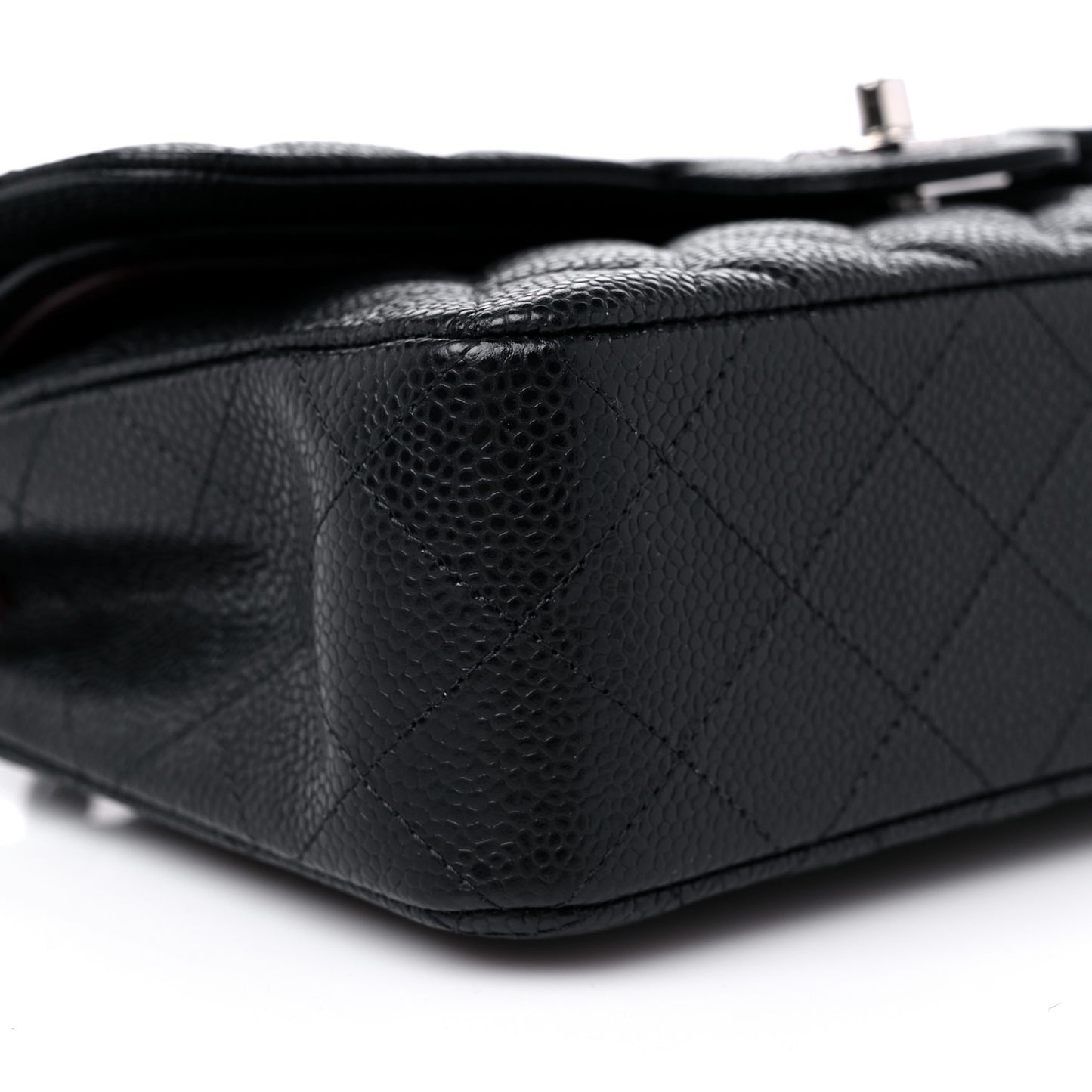 Caviar Quilted Small Double Flap Black