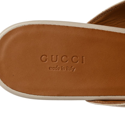 Gucci Malaga Kid Womens Princetown Slippers 37.5 Mystic White 7 of 9