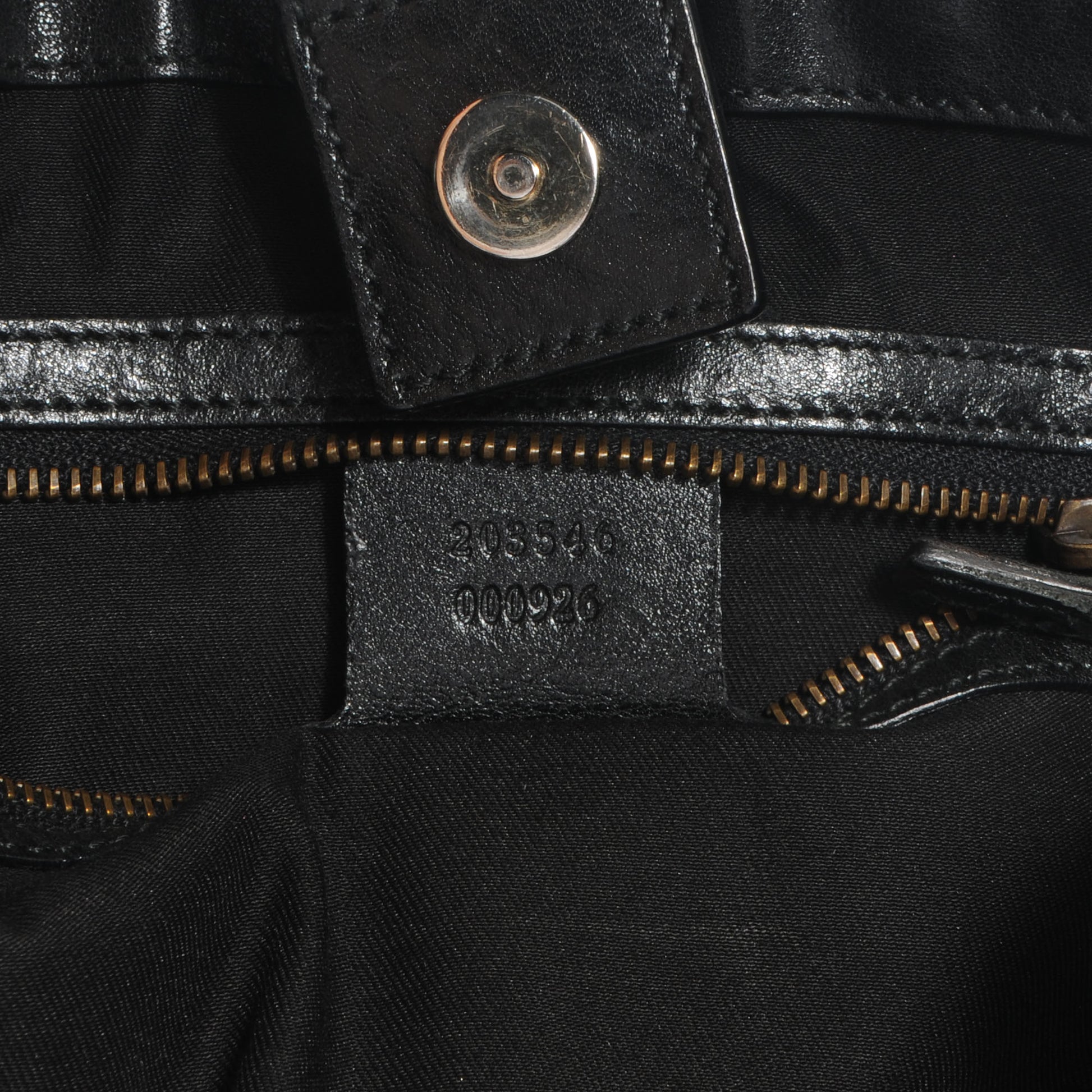 Gucci Monogram Medium Jockey Tote Black 7 of 9