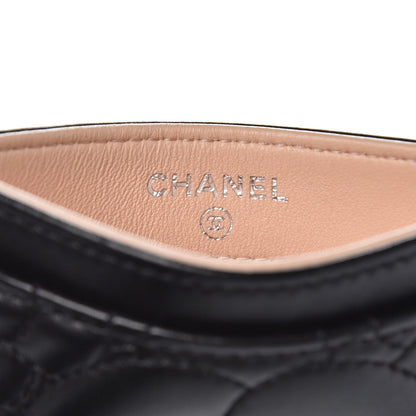Chanel Lambskin Camellia Embossed Card Holder Black 6 of 9