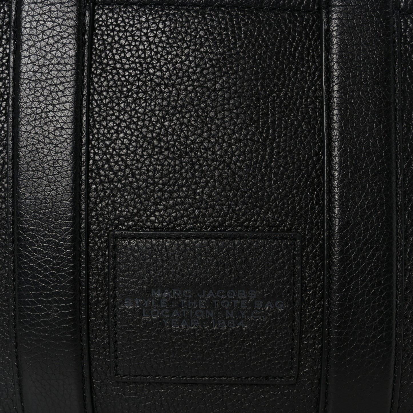Grained Calfskin Small The Tote Bag Black