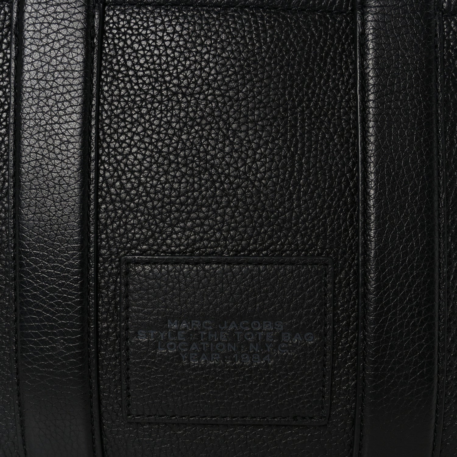 Marc Jacobs Grained Calfskin Small The Tote Bag Black 9 of 13