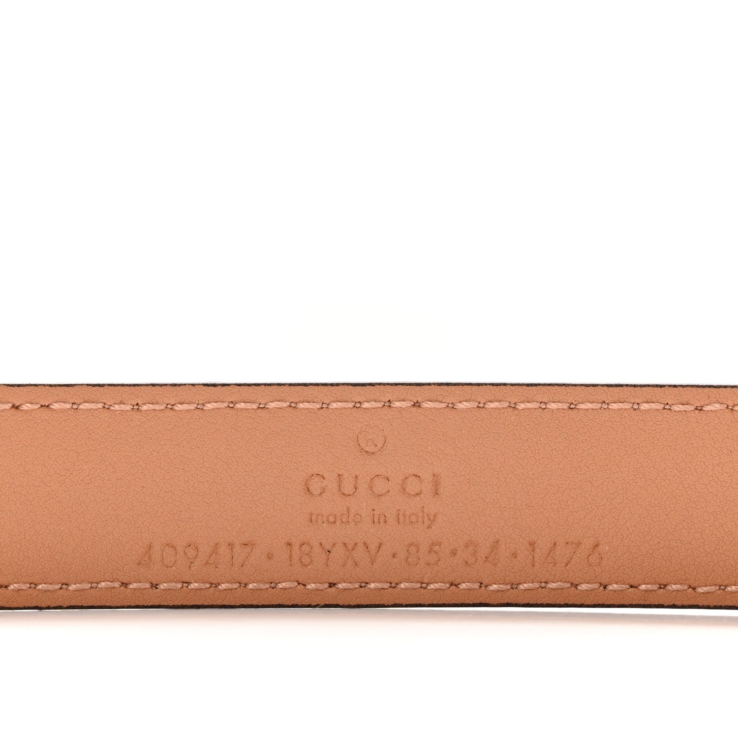 Gucci Azalea Calfskin Enamel Monochrome Double G 20mm Belt 85 34 Camelia 3 of 5