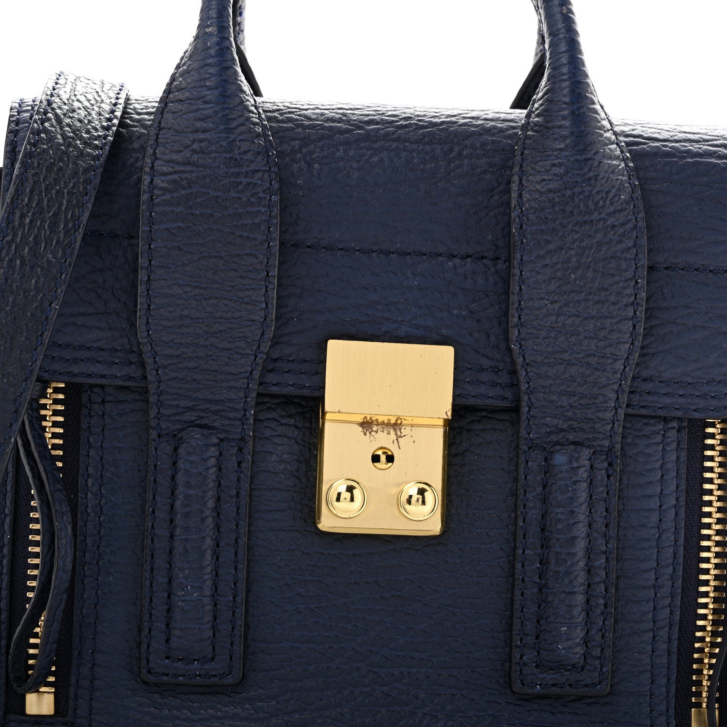 3.1 Phillip Lim Textured Calfskin Mini Pashli Satchel Ink 6 of 11