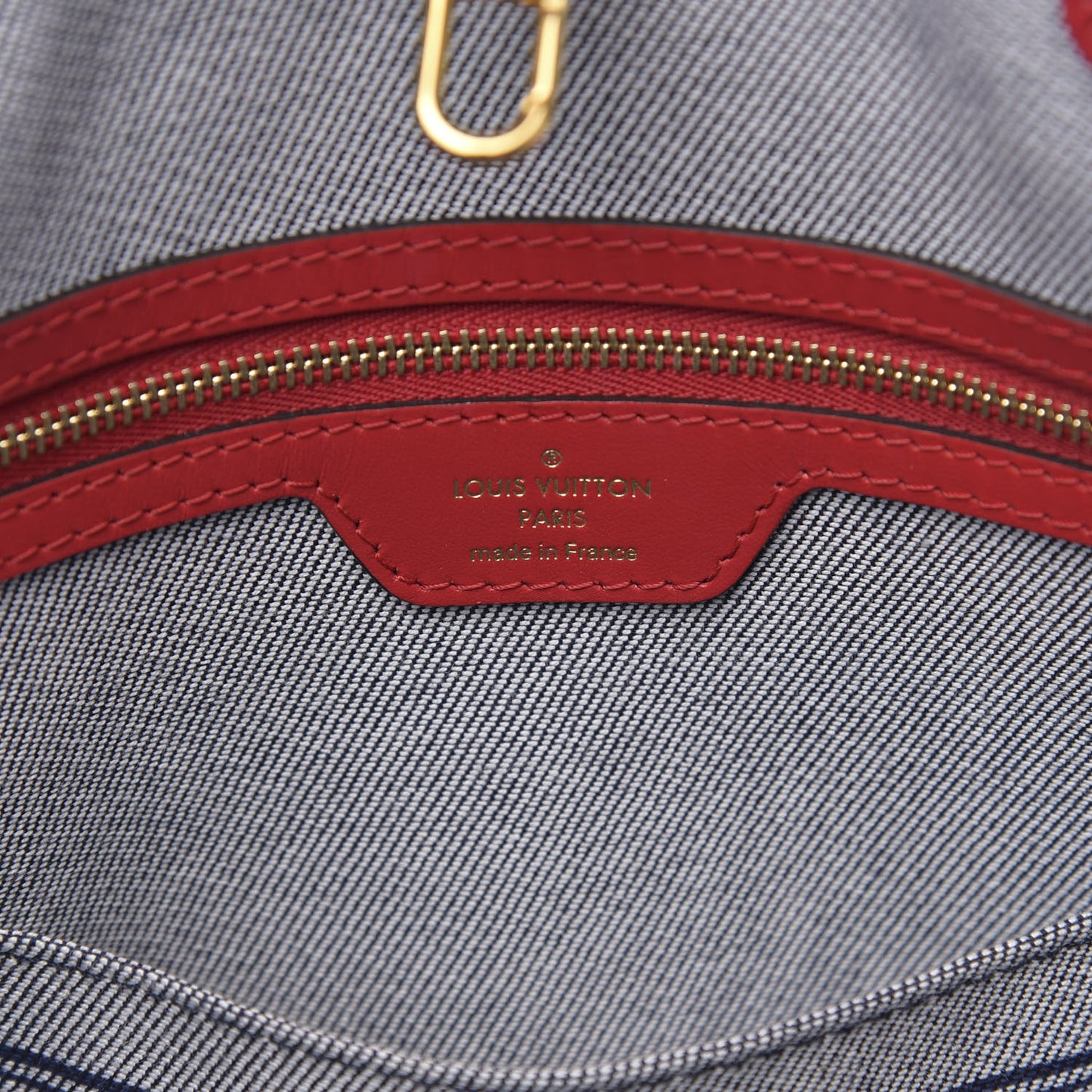 Denim Damier Monogram Onthego Blue Rouge
