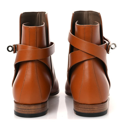 Hermes Calfskin Neo Low Boots 38 Natural 6 of 12