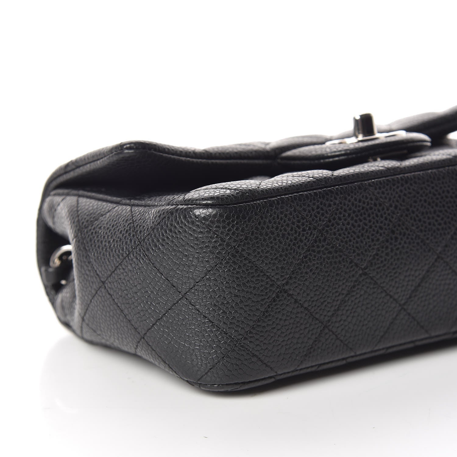 Chanel Metallic Caviar Quilted Mini Rectangular Flap Black 9 of 11
