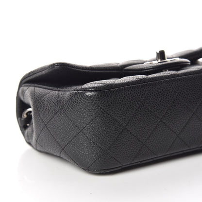 Chanel Metallic Caviar Quilted Mini Rectangular Flap Black 9 of 11
