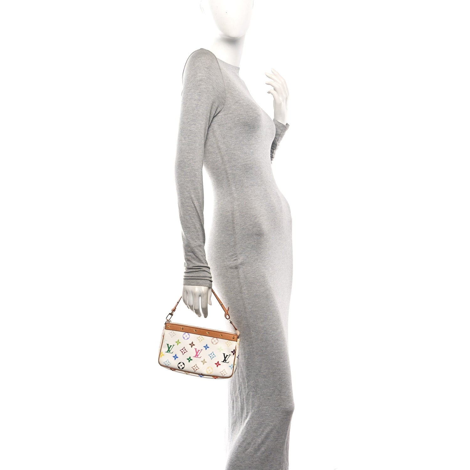 Louis Vuitton Monogram Multicolor Pochette Accessories White 2 of 9