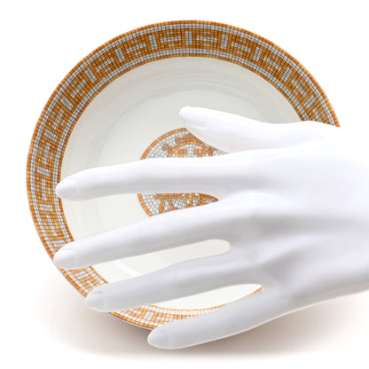 Hermes Porcelain Mosaique Au 24 Gold Cereal Bowl Set of 2 2 of 6