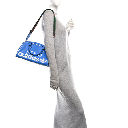 Gucci X ADIDAS Textured Dollar Calfskin Web Trefoil Logo Embossed Mini Bowling Bag Blue 2 of 10