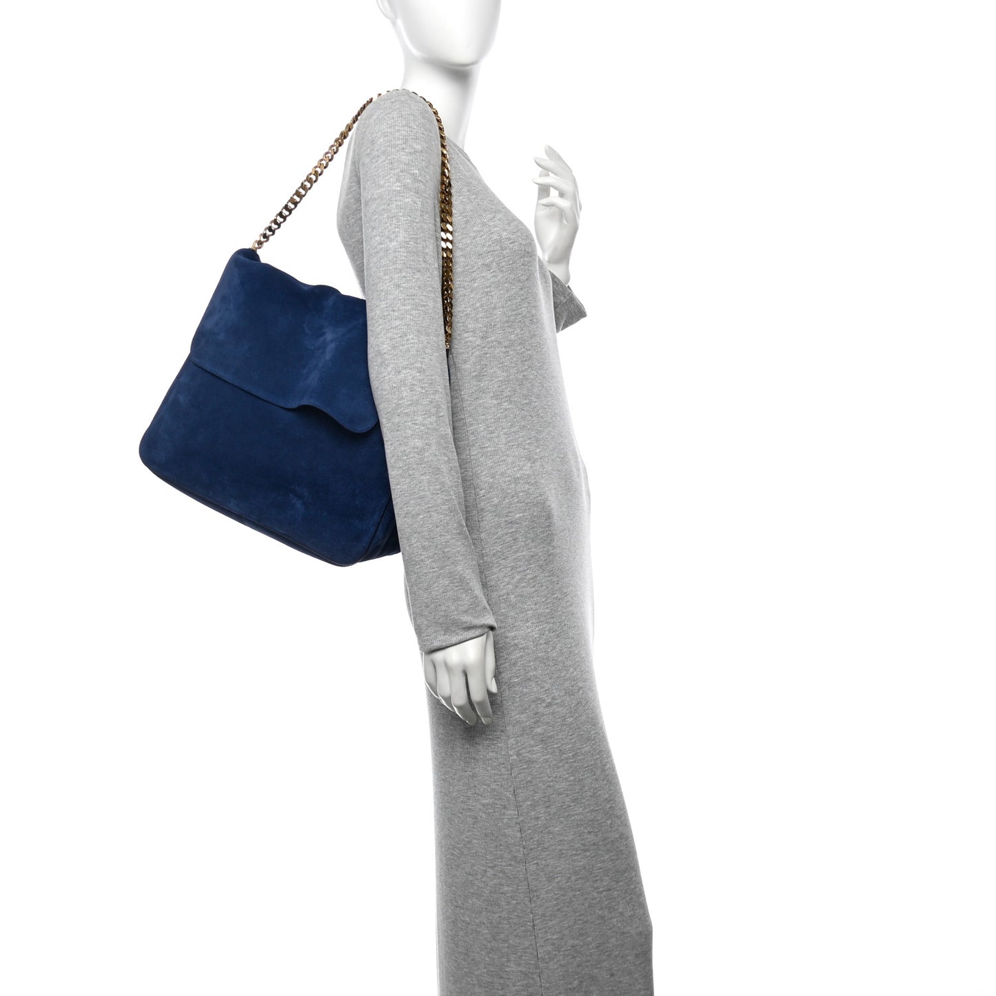 Suede Medium Gourmette Ocean Blue