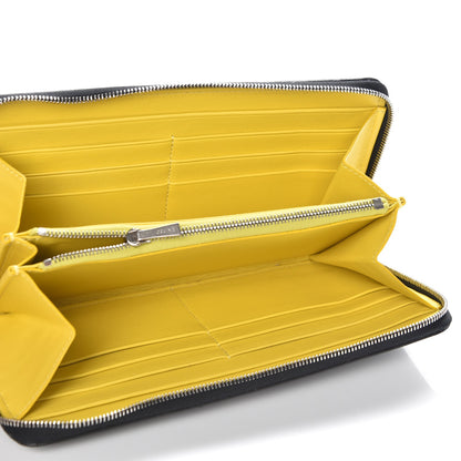 Celine Calfskin Large Zip Around Multifunction Wallet Black Citron 5 of 9